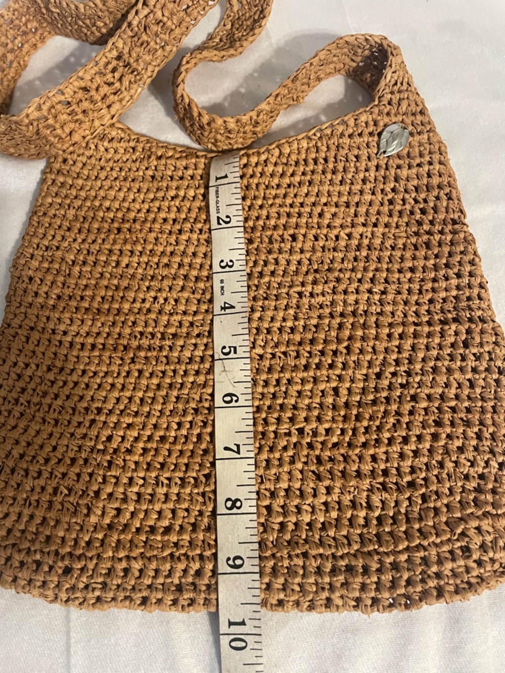 Kaminski Handwoven Straw Crossbody Bag in Brown - Picture 6 of 6